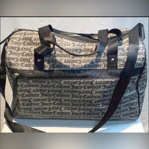 Juicy Couture Black and Gray Logo Bag